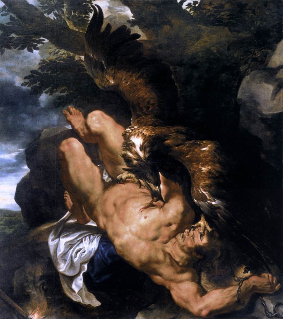 Prometheus Bound Perter Paul Rubens, Frans Snyders 1612, 242.6 x 209.5 cm