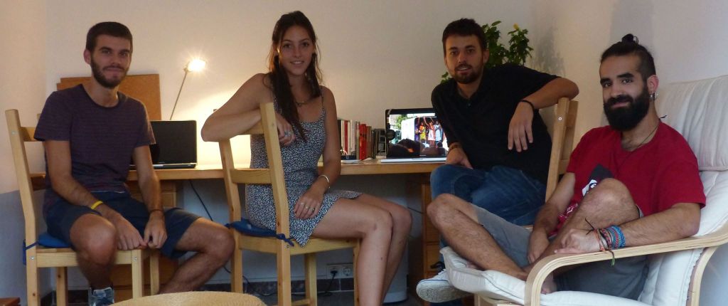 Equip de No Dust Films: Enric Escofet, Cèlia Vila, Marc Soler i Eduard Valls